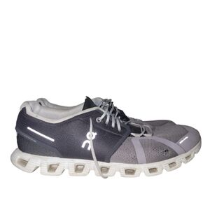 On Running Men's Gray and White Shoes, Eclps Zinc